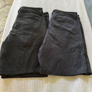 RVCA boys size 27 waist board/ dual purpose shorts
